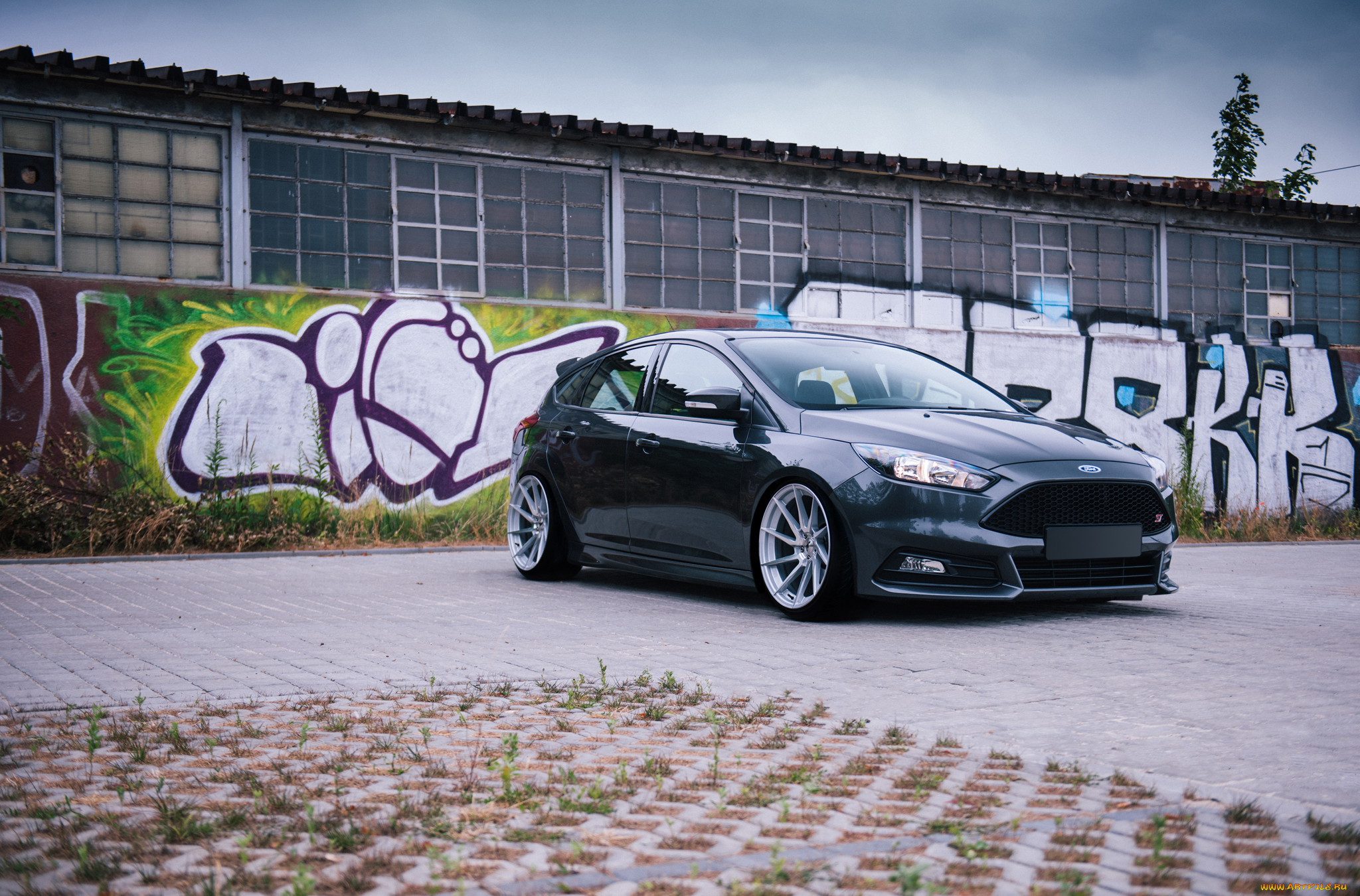ford focus rs, , foden, ford, focus, rs, grey, front, stance